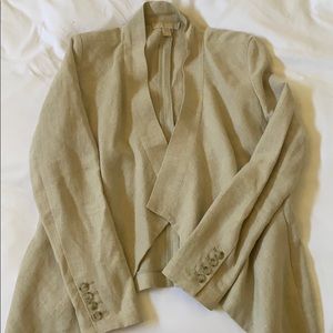 Michael Kors Tan Linen Blazer Size 6